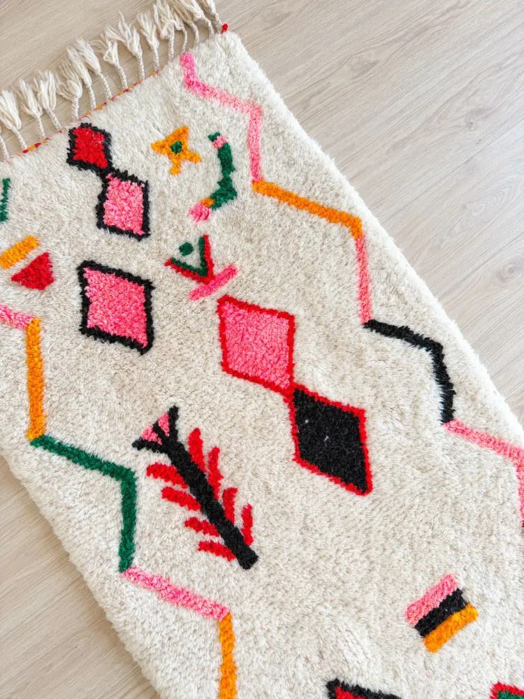 Bunter Berber-Flurläufer 84 x 251 cm - Nr. 2374