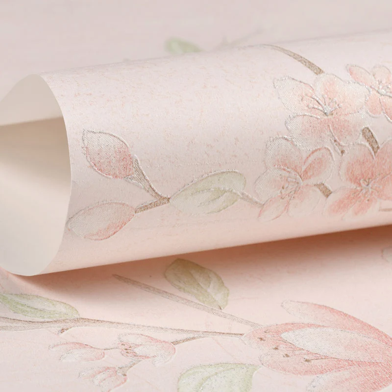 33' x 20,5" ländliche Tapetenrolle für Wohnzimmerdekoration mit Blumenmuster neutraler Farbe Clearhalo