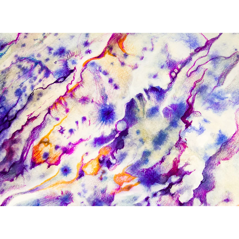 Artistik-Ikat-Tapeten-Wandbild, lila Wohnzimmer-Wandverkleidung, individuelle Größe Clearhalo