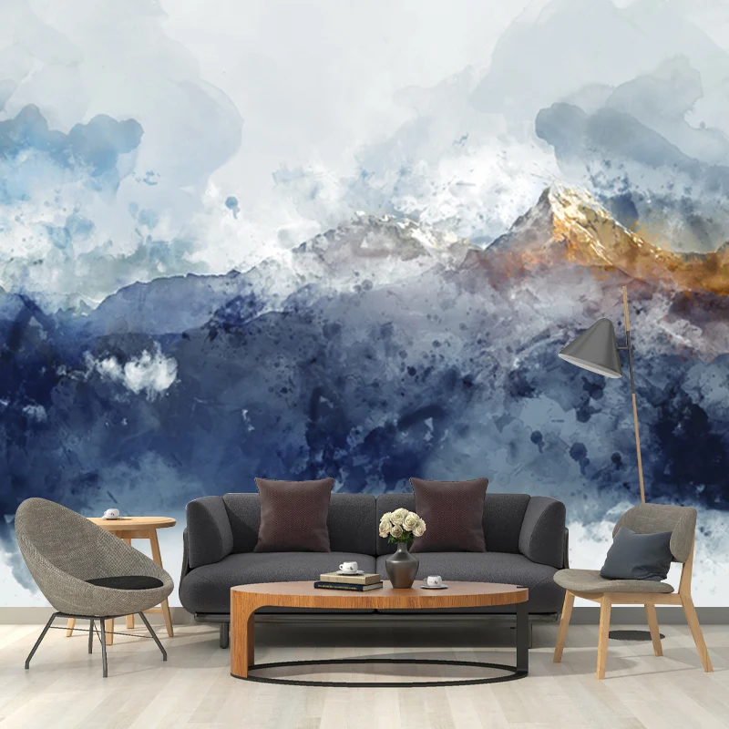 Artistry Foggy Mountain Wandbild, grau, wasserabweisende Wanddekoration für Schlafzimmer Clearhalo