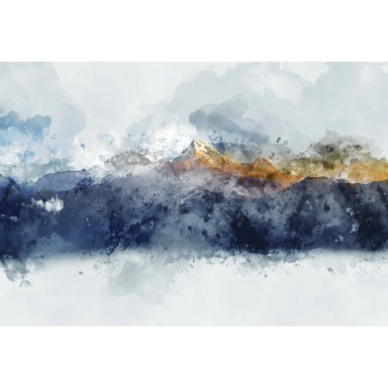 Artistry Foggy Mountain Wandbild, grau, wasserabweisende Wanddekoration für Schlafzimmer Clearhalo