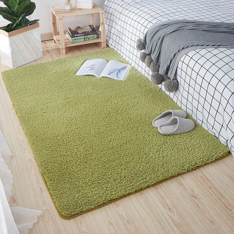 Bequemer nordischer Teppich, mehrfarbig, einfarbig, waschbar, haustierfreundlich, rutschfester Teppich für Schlafzimmer Cl...