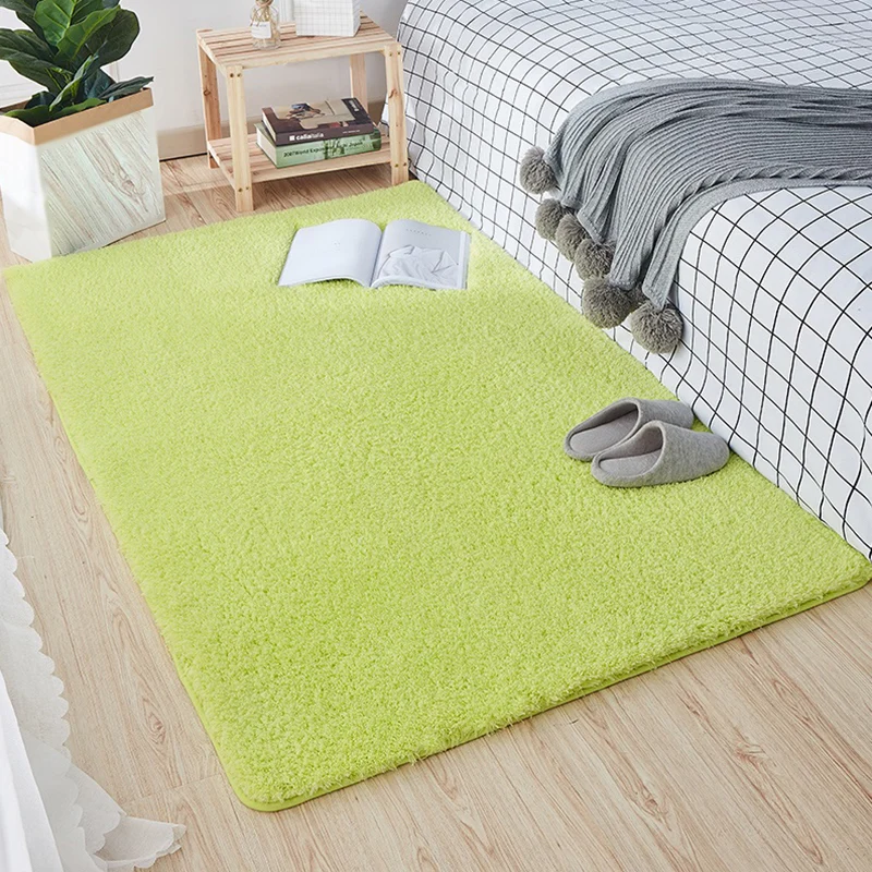 Bequemer nordischer Teppich, mehrfarbig, einfarbig, waschbar, haustierfreundlich, rutschfester Teppich für Schlafzimmer Cl...
