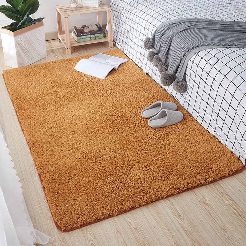 Bequemer nordischer Teppich, mehrfarbig, einfarbig, waschbar, haustierfreundlich, rutschfester Teppich für Schlafzimmer Cl...