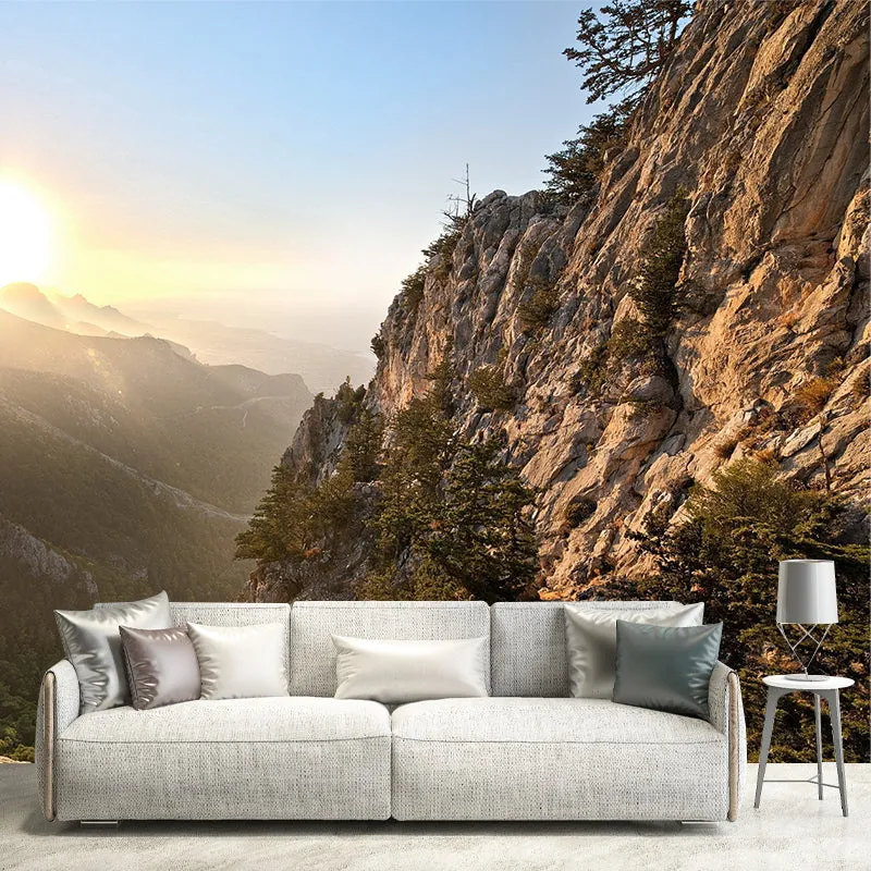 Berglandschaft während des Sonnenaufgangs Wandbild Moderne wasserdichte Wohnzimmer-Wandkunst, individuelle Größe Clearhalo