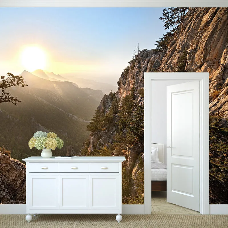 Berglandschaft während des Sonnenaufgangs Wandbild Moderne wasserdichte Wohnzimmer-Wandkunst, individuelle Größe Clearhalo
