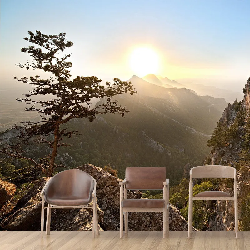 Berglandschaft während des Sonnenaufgangs Wandbild Moderne wasserdichte Wohnzimmer-Wandkunst, individuelle Größe Clearhalo