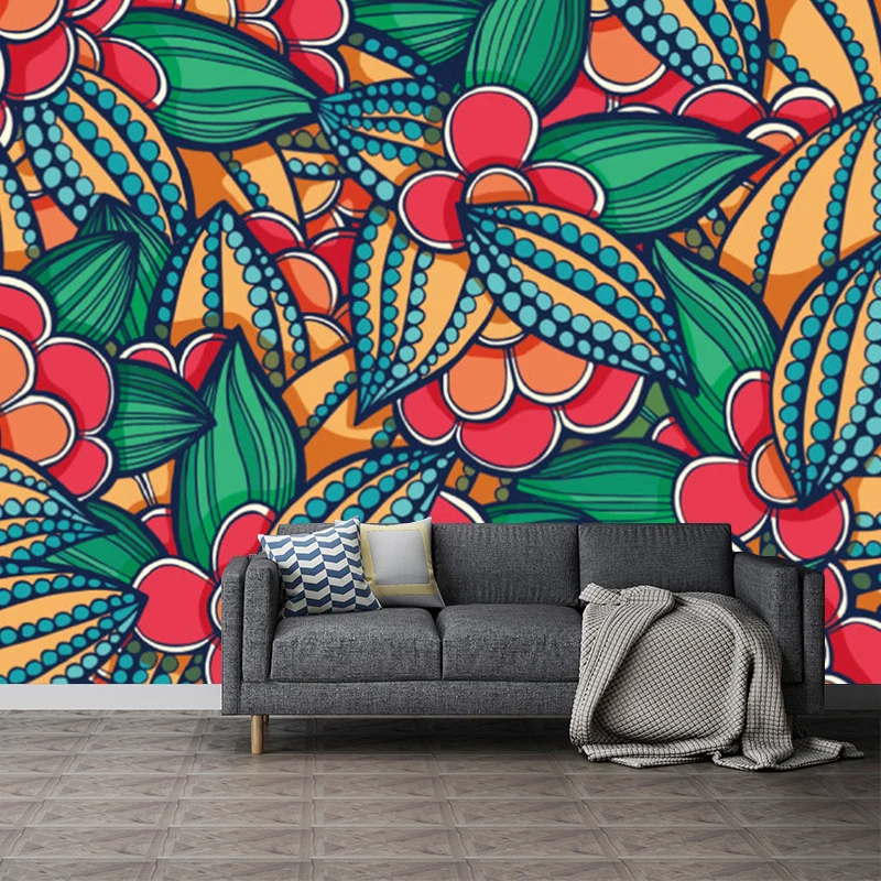 Blumen-Pflanzen-Wandaufkleber, Boho-Chic, glatte Wandverkleidung mehreren Farben, maßgeschneidert Clearhalo