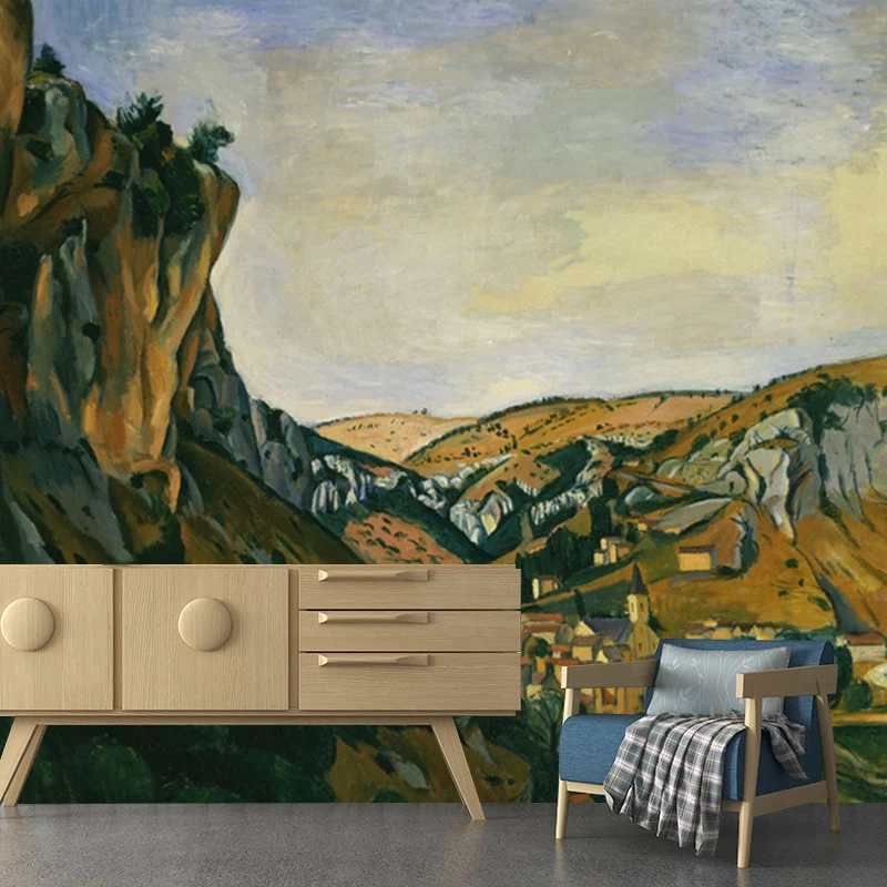 Braune klassische Wandtapete Whole Andre Derain Valley Lot bei Vers Wall Decor für Wohnzimmer Clearhalo