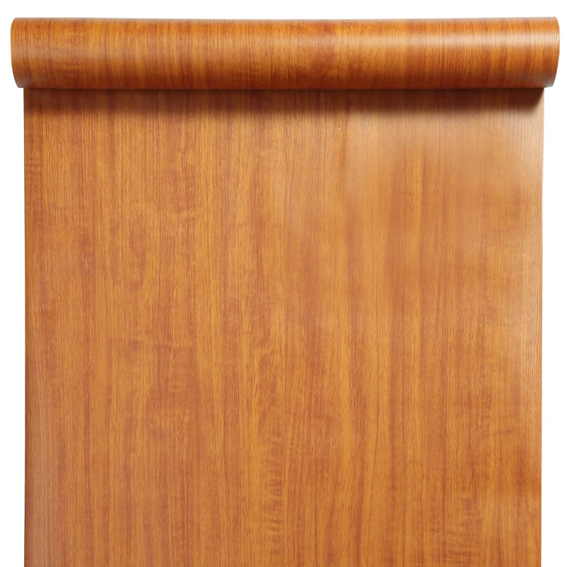 Braune Tapetenrolle aus wiederverwendetem Holz zum Abziehen und Aufkleben, industrielle Wanddekoration für das Wohnzimmer...