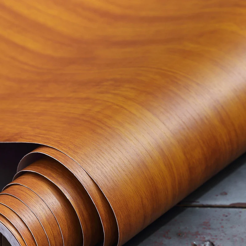 Braune Tapetenrolle aus wiederverwendetem Holz zum Abziehen und Aufkleben, industrielle Wanddekoration für das Wohnzimmer...