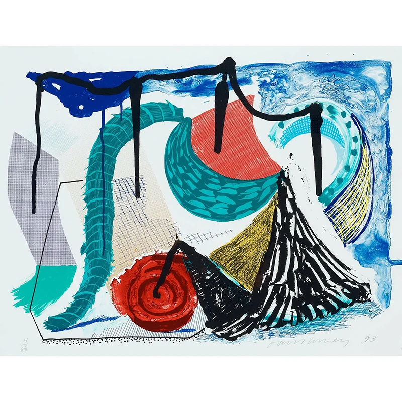 Catherines Walk Mural Wallpaper Rot-Blau-Grün Zeitgenössische Wandkunst für Schlafzimmer Clearhalo