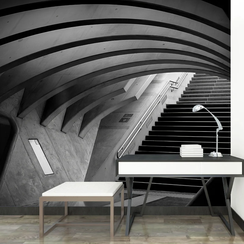 Dekorative 3D-Tunnel-Wandbild-Tapete, Kunst-Wandverkleidung aus Vliesstoff für Besprechungsräume Clearhalo