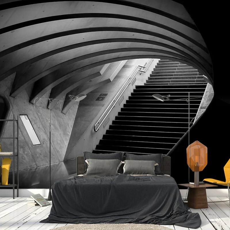 Dekorative 3D-Tunnel-Wandbild-Tapete, Kunst-Wandverkleidung aus Vliesstoff für Besprechungsräume Clearhalo