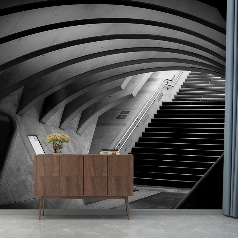 Dekorative 3D-Tunnel-Wandbild-Tapete, Kunst-Wandverkleidung aus Vliesstoff für Besprechungsräume Clearhalo