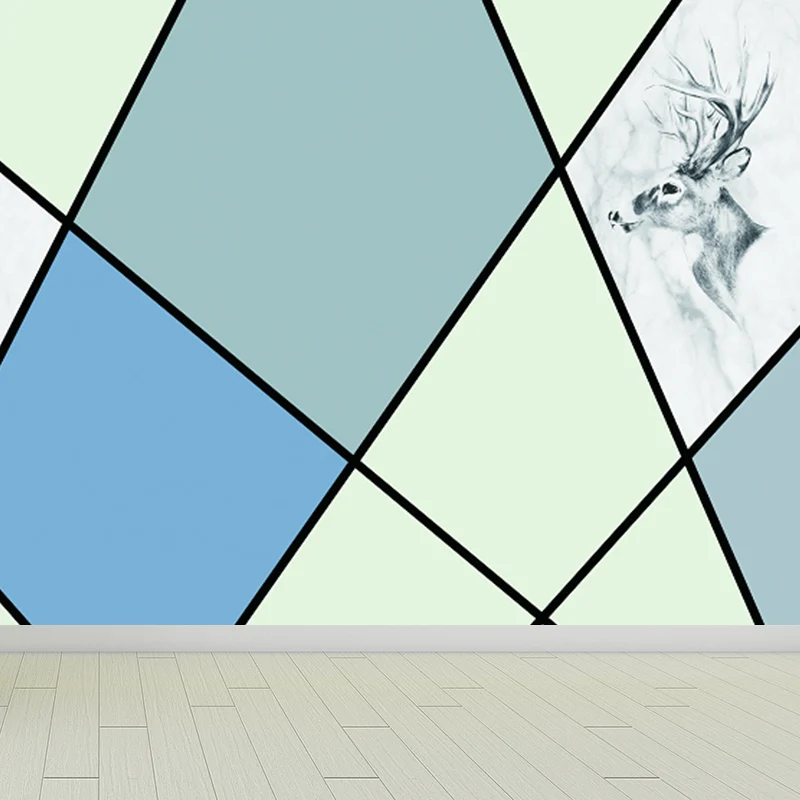 Dekorative Vliestapete mit modernem geometrischem Muster für Gästezimmer Clearhalo