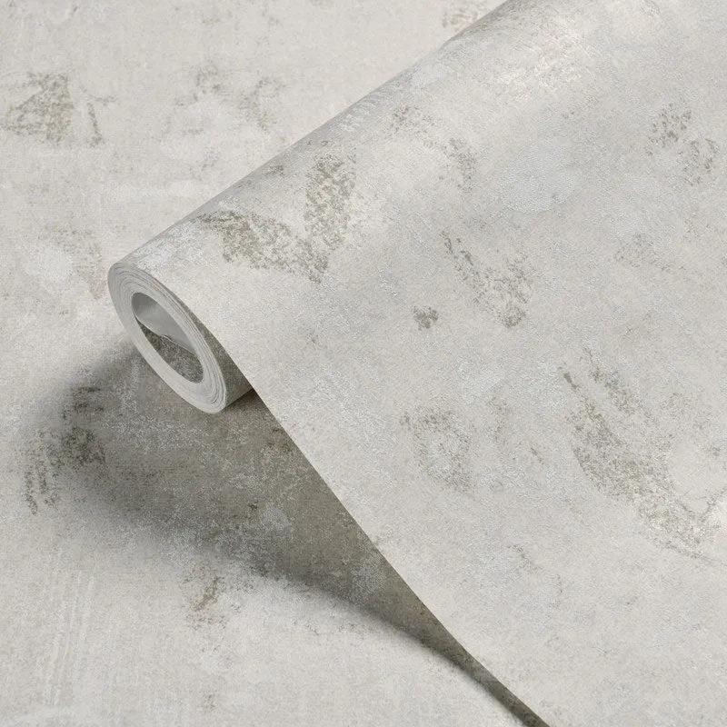 Einfache einfarbige Tapetenrolle für strukturierte Wanddekoration im Schlafzimmer Beige und Grau, 20,5 Zoll x 31 Fuß Clear...