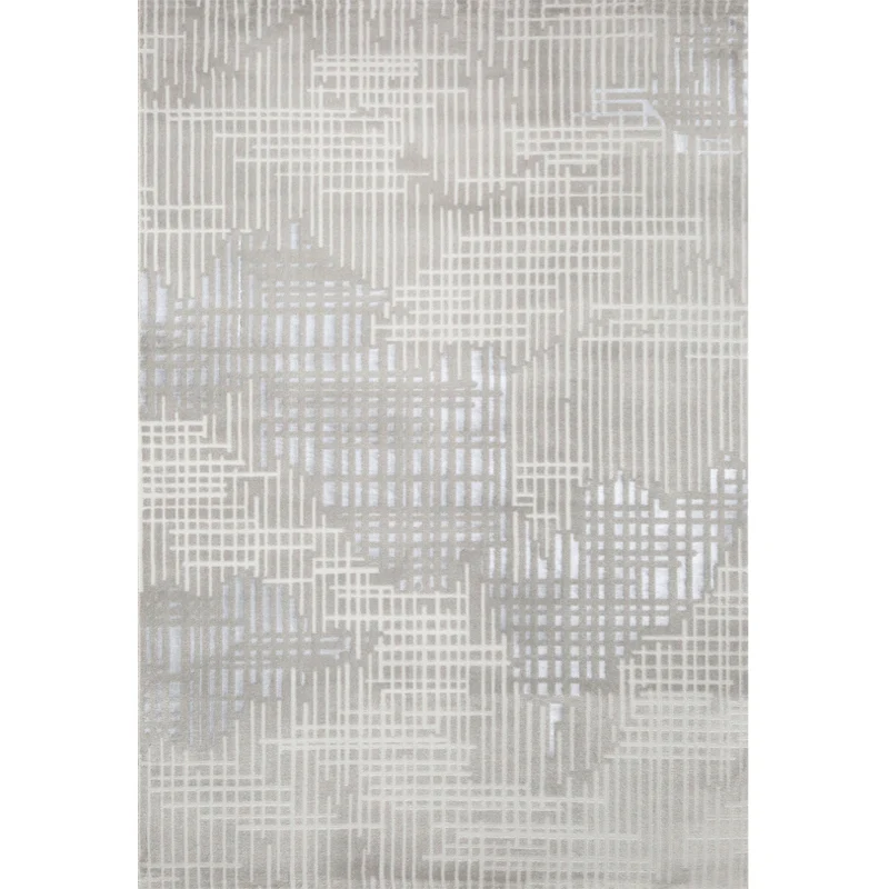 Einfacher Wohnzimmerteppich, mehrfarbiger Teppich mit geometrischem Muster, Polyester, haustierfreundlich, maschinenwaschb...