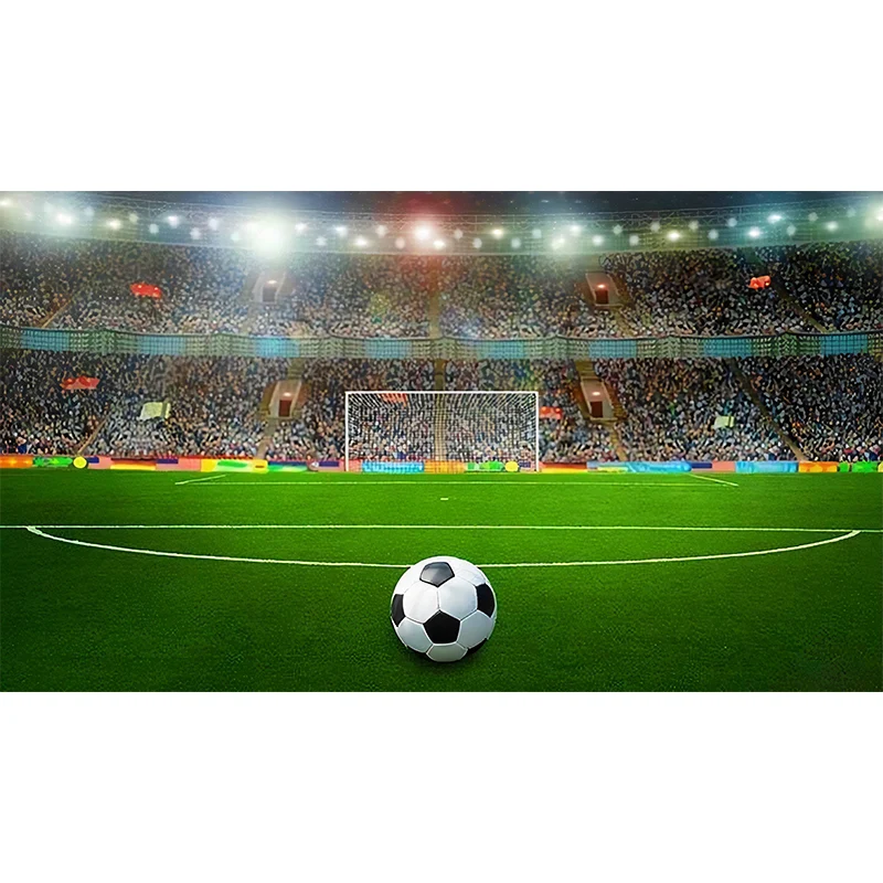 Einfaches großes Foto-Wandbild für Clue mit Fußballfeld-Design Grün Clearhalo