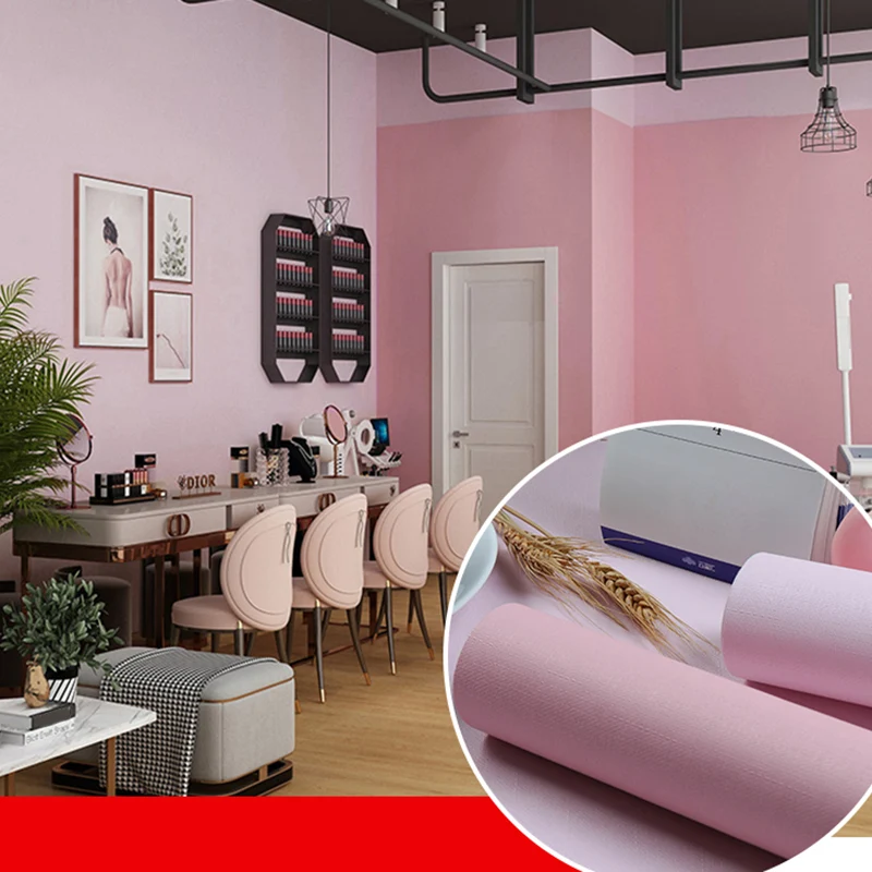Einfarbige Tapetenrolle, moderne, selbstklebende Schlafzimmer-Wanddekoration, 19,4 m² Clearhalo