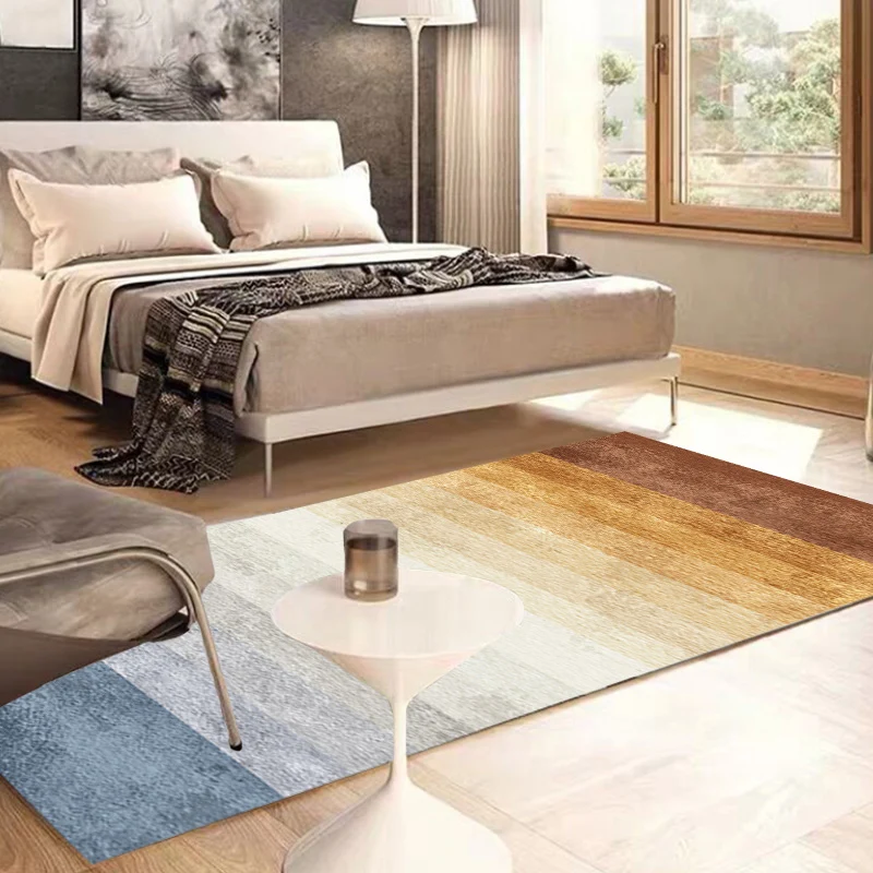 Einzigartiger mehrfarbiger modernistischer Teppich aus Polyester mit Ombre-Muster, waschbarer, haustierfreundlicher, rutsc...