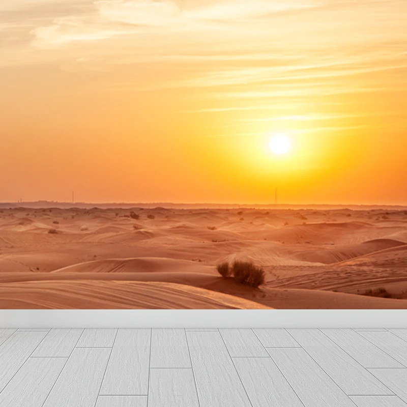Enormes Wandbild mit Dünen bei Sonnenuntergang für das Wohnzimmer, Gelb, individueller Größe erhältlich Clearhalo