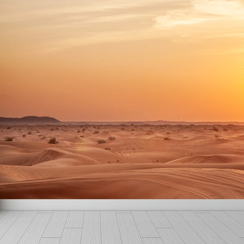 Enormes Wandbild mit Dünen bei Sonnenuntergang für das Wohnzimmer, Gelb, individueller Größe erhältlich Clearhalo