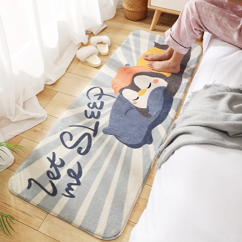 Entspannender Teppich für Kinderzimmer, mehrfarbiger Teppich mit Cartoon-Tier-Aufdruck, rutschfester, haustierfreundlicher...