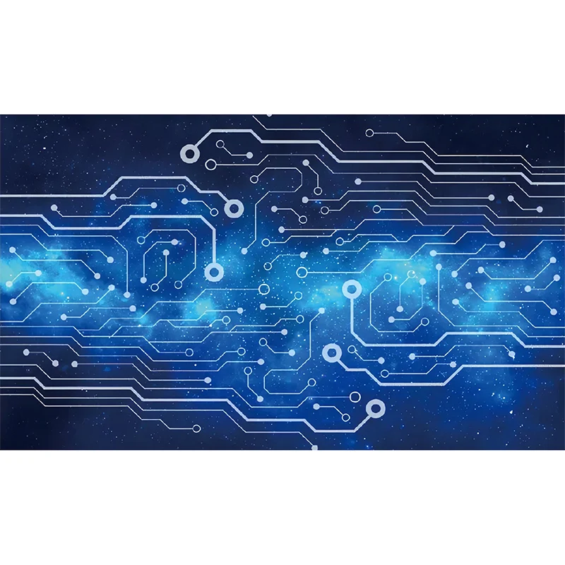 Fantasy-Weltraum-Wandbild für Bardekoration, Wandkunst individueller Größe Blau und Schwarz Clearhalo