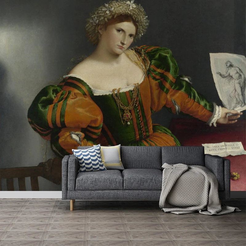 Feenfrau-Wandverkleidung für Wohnzimmer, europäische Wandtapete, individuell bedruckt Clearhalo