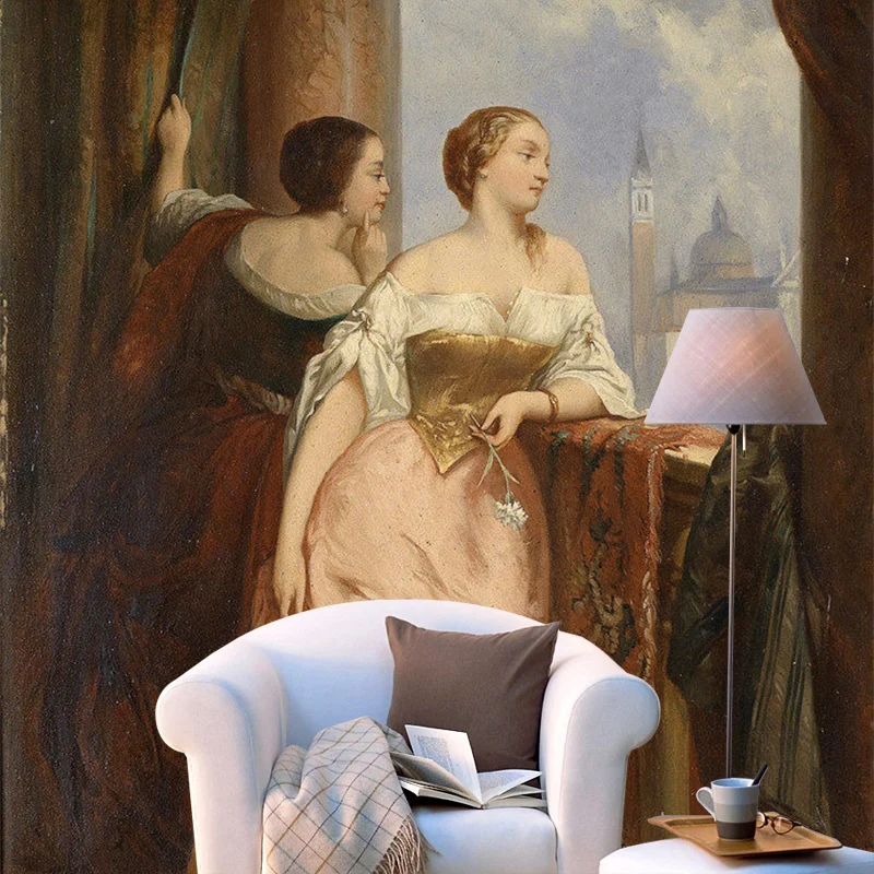 Fototapete „Ganzes glamouröses Mädchen“ aus rosafarbenem Vliesstoff, Wandkunst für Gästezimmer, maßgeschneidert Clearhalo