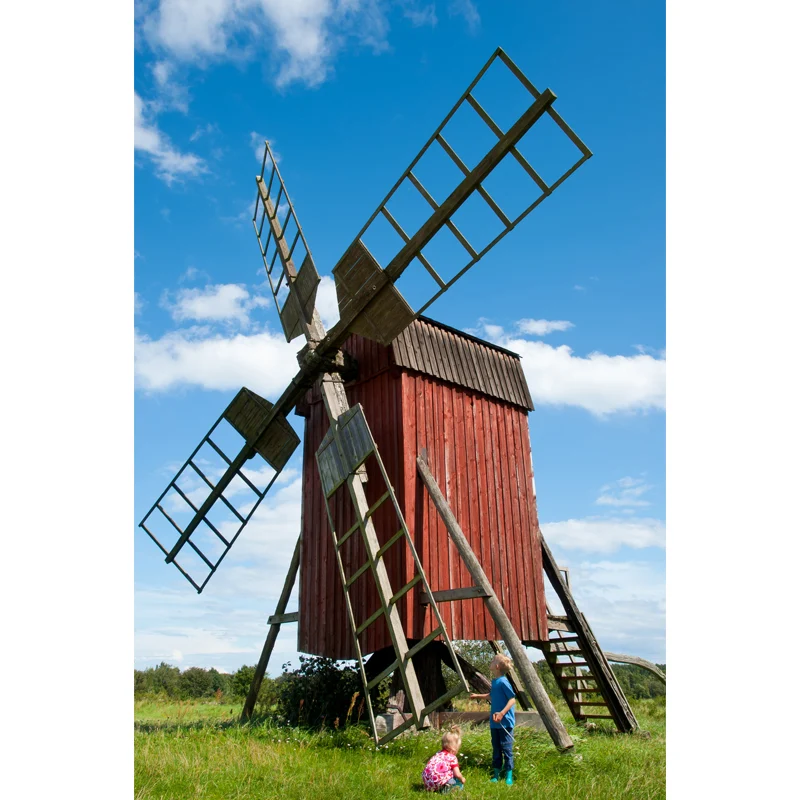 Ganze Windmühlen-Wandtapete für Wanddekoration, moderne Wandverkleidung für Mädchenzimmer Clearhalo