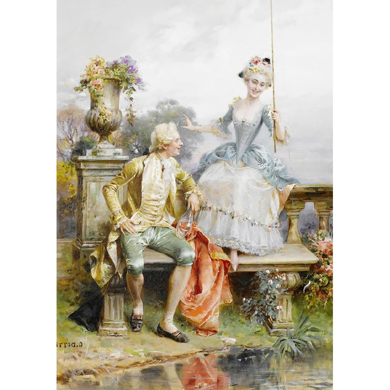 Gentleman und Fairy Lady Wandbild für Gästezimmer, klassische Wandverkleidung Gelb und Weiß, maßgeschneidert Clearhalo