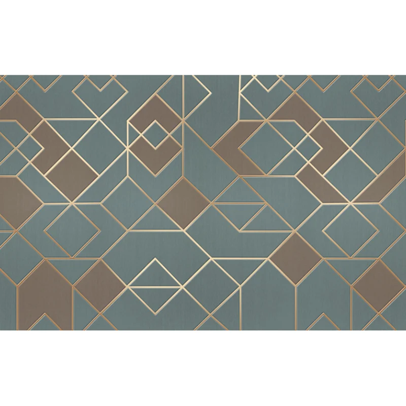 Geometrien-Wandkunst Dunkelgrün, zeitgenössisches Wandbild für Akzentwände Clearhalo