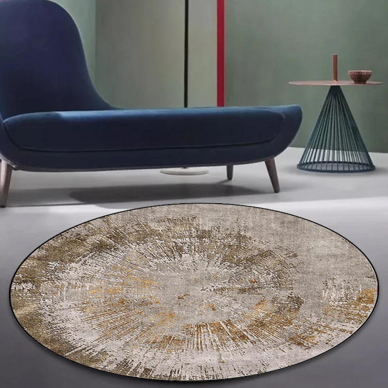 Grauer Industrieteppich, abstrakter Teppich aus Polyester, waschbarer, rutschfester Teppich für das Wohnzimmer Clearhalo