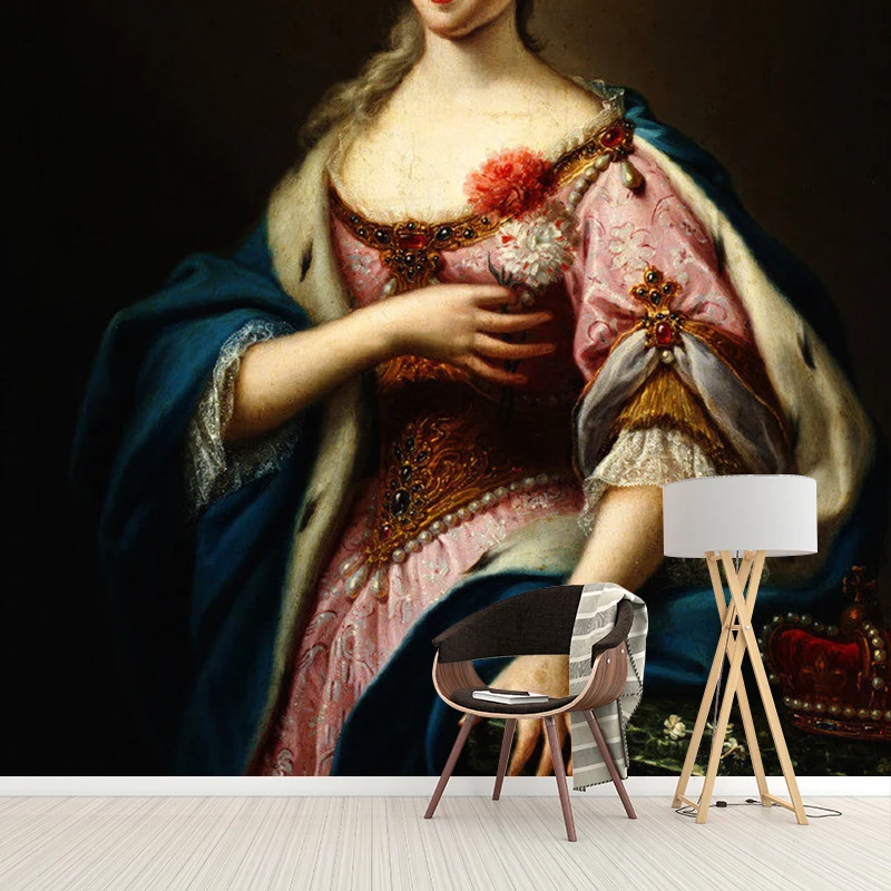 Große Illustration „Elegante Dame“-Wandtapete für Gästezimmer Braun, individuelle Größe erhältlich Clearhalo