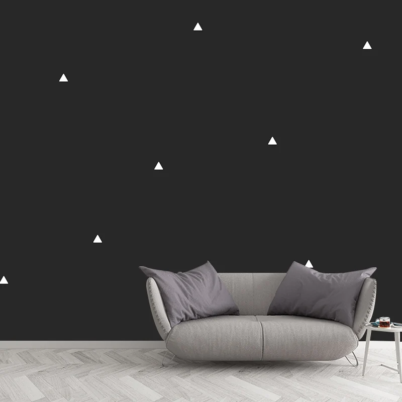 Große moderne Wandtapete, dunkle Farbe, Geometrie-Wanddekoration, individuelle Größe erhältlich Clearhalo