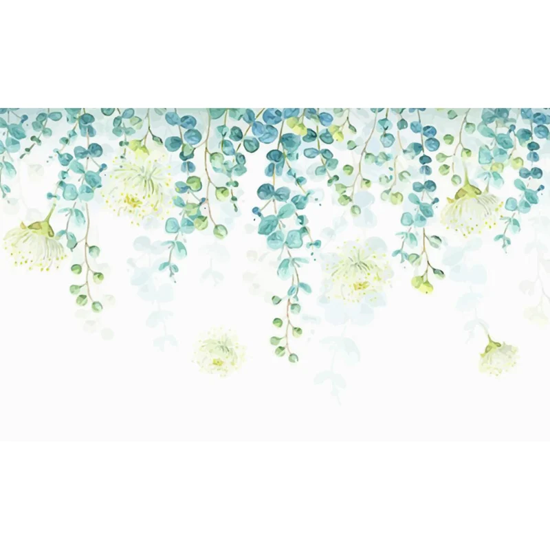 Illustration botanisches Tapetenwandbild für die Inneneinrichtung eines Hauses, sanfte Farbe, maßgeschneidert Clearhalo
