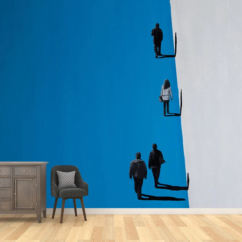Illustration Fußgängermalerei Wandbilder Große Wandverkleidung für Zuhause, nach Maß gefertigt Clearhalo