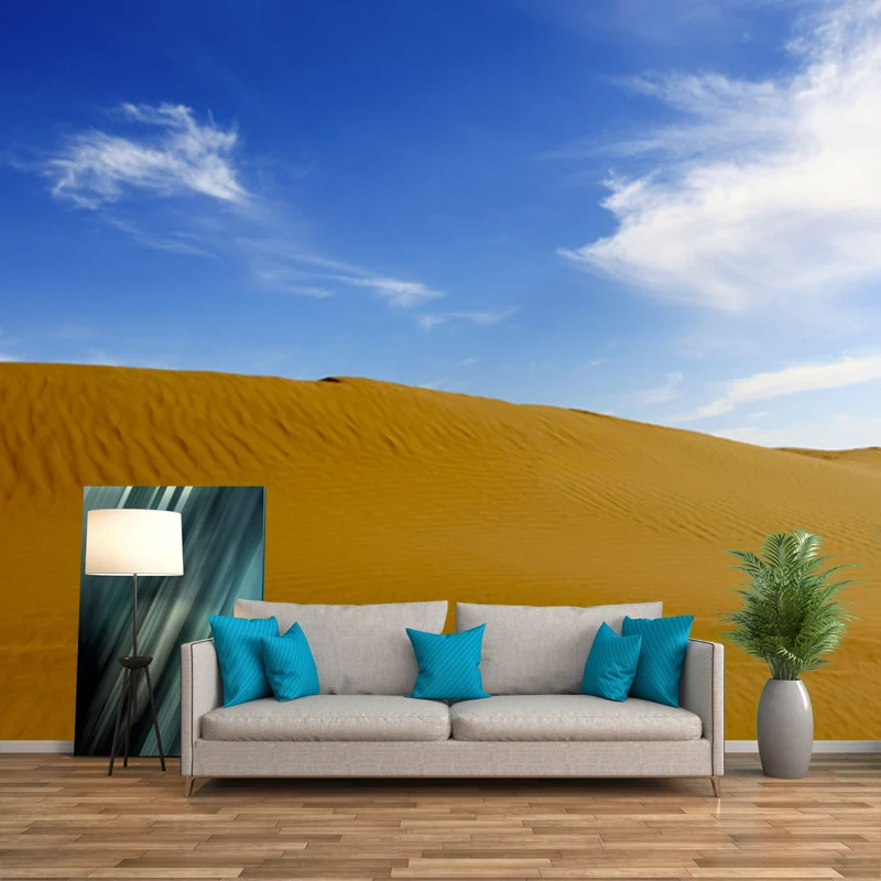 Imprägnierende Sand Mountain-Wandtapete aus Vliesstoff, moderne Wandverkleidung für Zuhause Clearhalo