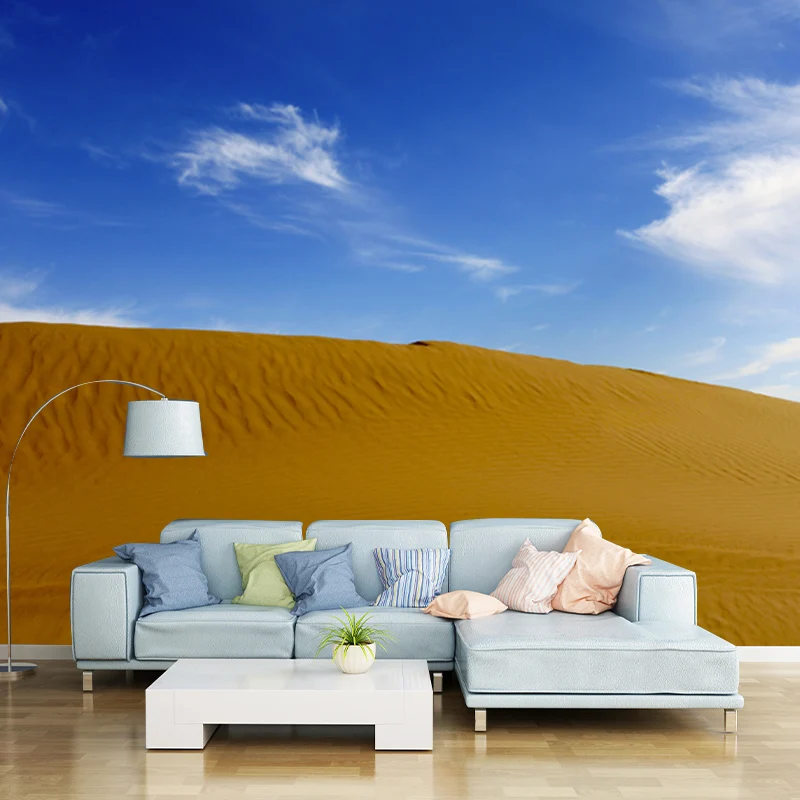 Imprägnierende Sand Mountain-Wandtapete aus Vliesstoff, moderne Wandverkleidung für Zuhause Clearhalo