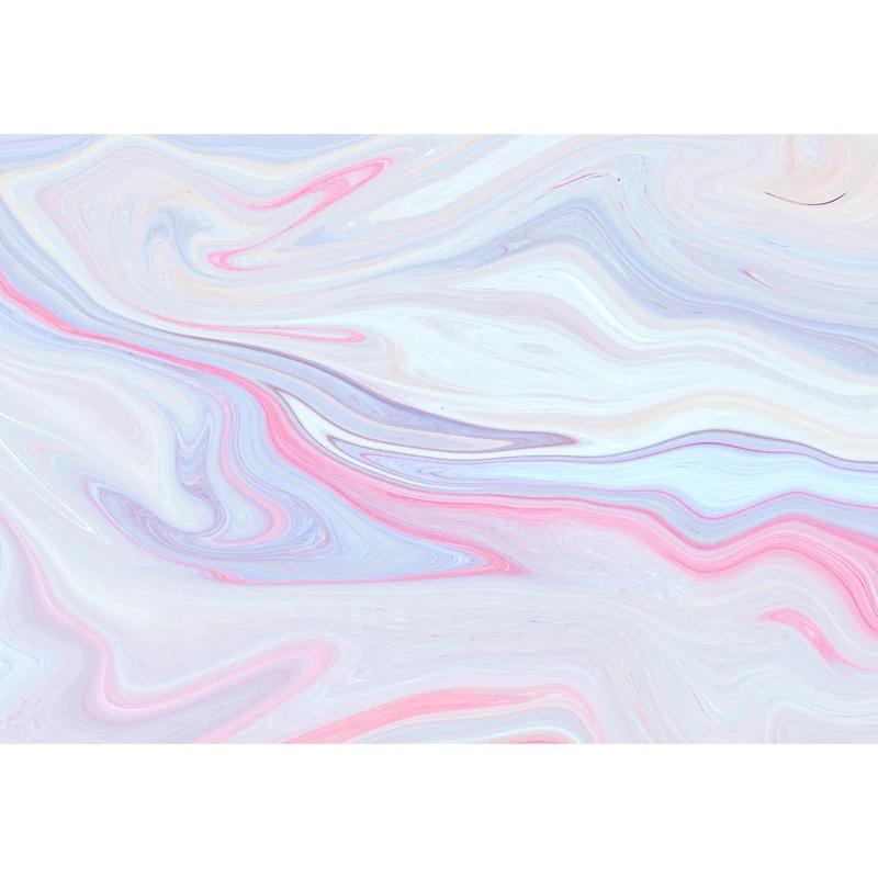 Individuelles Illustrations-Kunstwandbild mit Aquarell-Wellenmuster Rosa für Mädchenzimmer Clearhalo