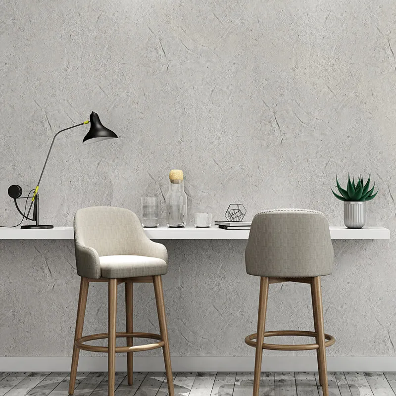 Industrielle Tapete mit Zementeffekt für das Esszimmer, 33 Fuß L x 20,5 Zoll B, Wandkunst hellen Farben Clearhalo