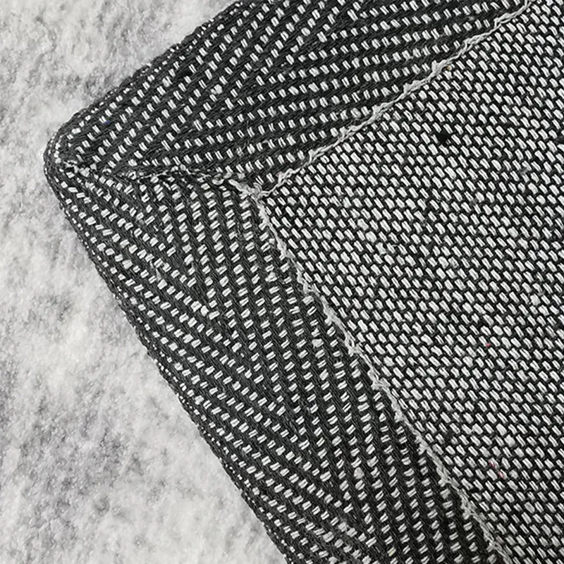 Industrieller, abstrakt gemusterter Teppich, mehrfarbiger Teppich aus Baumwollmischung, rutschfeste Unterseite, haustierfr...