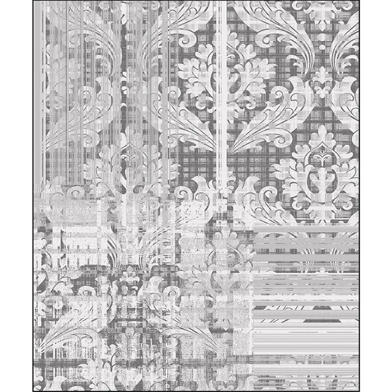 Klassischer Teppich mit Paisley-Muster, grauer Vintage-Teppich, waschbarer Polyester-Teppich mit rutschfester Rückseite fü...