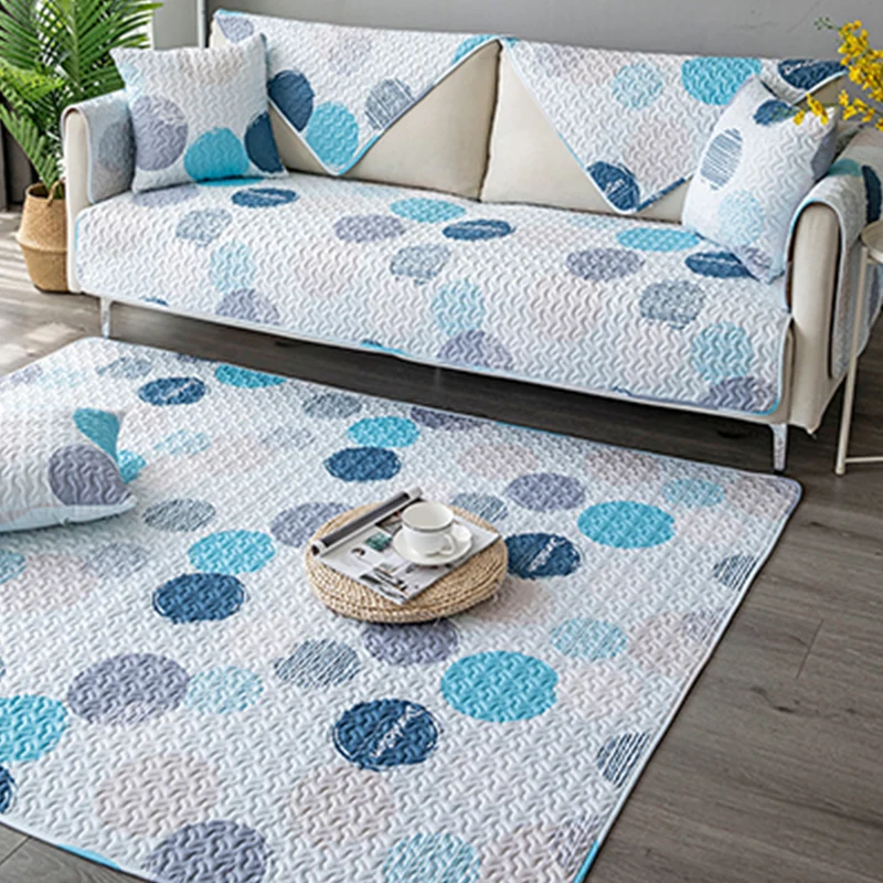 Komfort-Wohnzimmerteppich, mehrfarbig, geometrisch bedruckt, Teppich mit rutschfester Rückseite, waschbarer Teppich Clearhalo