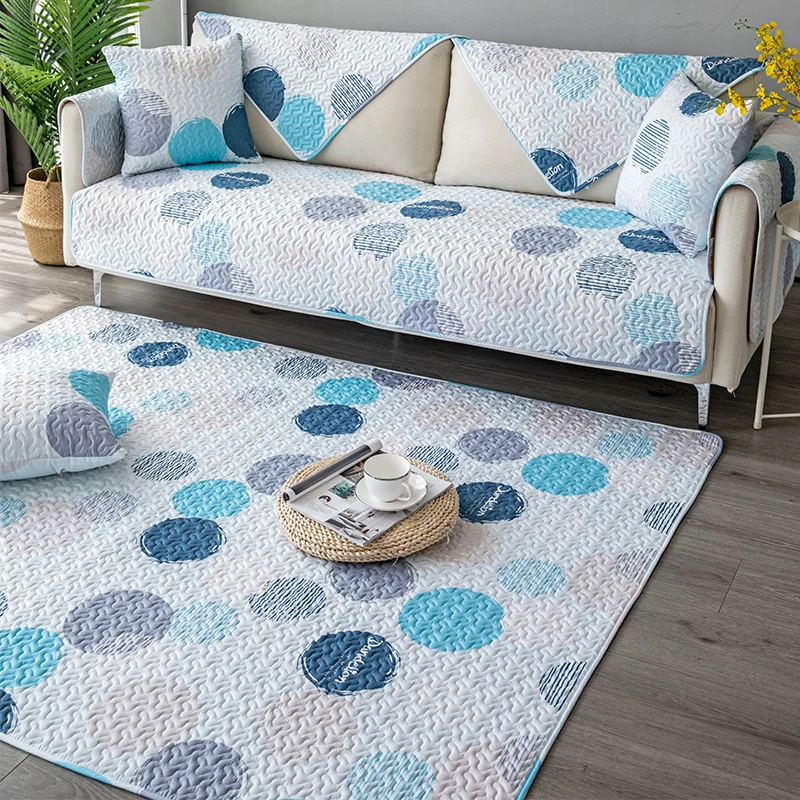 Komfort-Wohnzimmerteppich, mehrfarbig, geometrisch bedruckt, Teppich mit rutschfester Rückseite, waschbarer Teppich Clearhalo