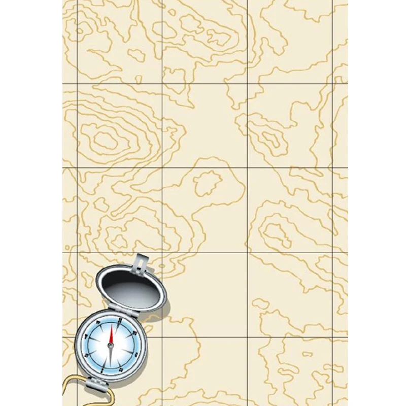 Kompass- und Geographie-Linien-Wandbild, moderne, waschbare Schlafzimmer-Wanddekoration, maßgeschneidert Clearhalo