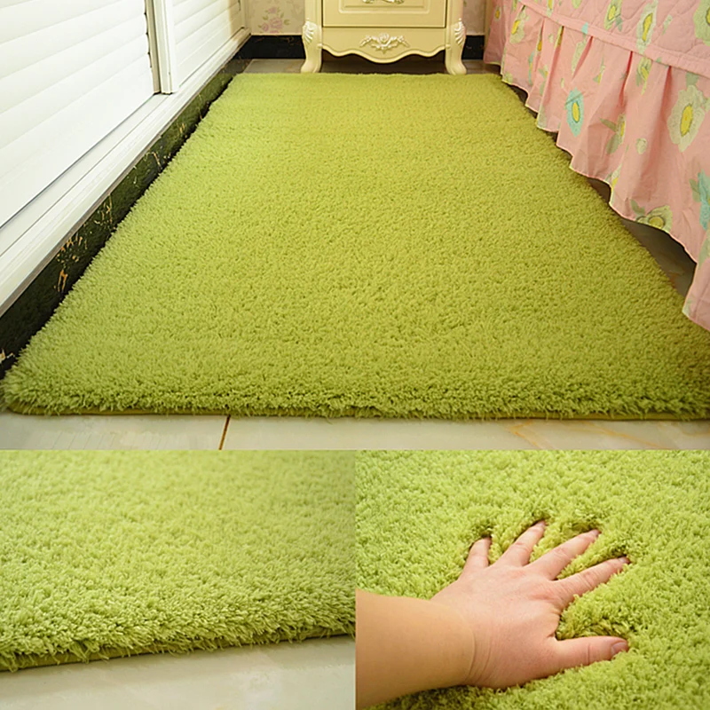 Lässiger Teppich, Acryl, einfarbig, pflegeleichter Innenteppich für Schlafzimmer Clearhalo