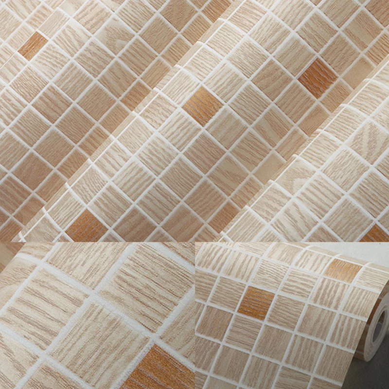 Mediterrane Wanddekor-Mosaik-Tapete, nicht geklebt, 20,5 Zoll x 33 Fuß Clearhalo